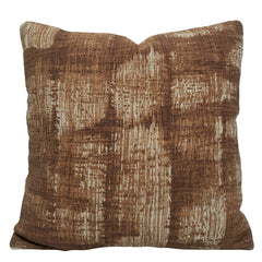 Abstract Brown Printed Cotton Cushion Cover 45x45 cm | Modern Textured Decorative Throw Pillow Cover | Concealed Zip | Sofa & Living Room Décor