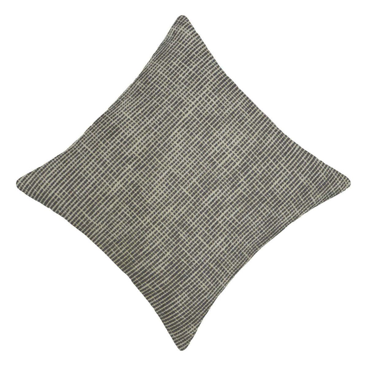 Handwoven Grey & Ivory Textured Cushion Cover – 45 x 45 cm