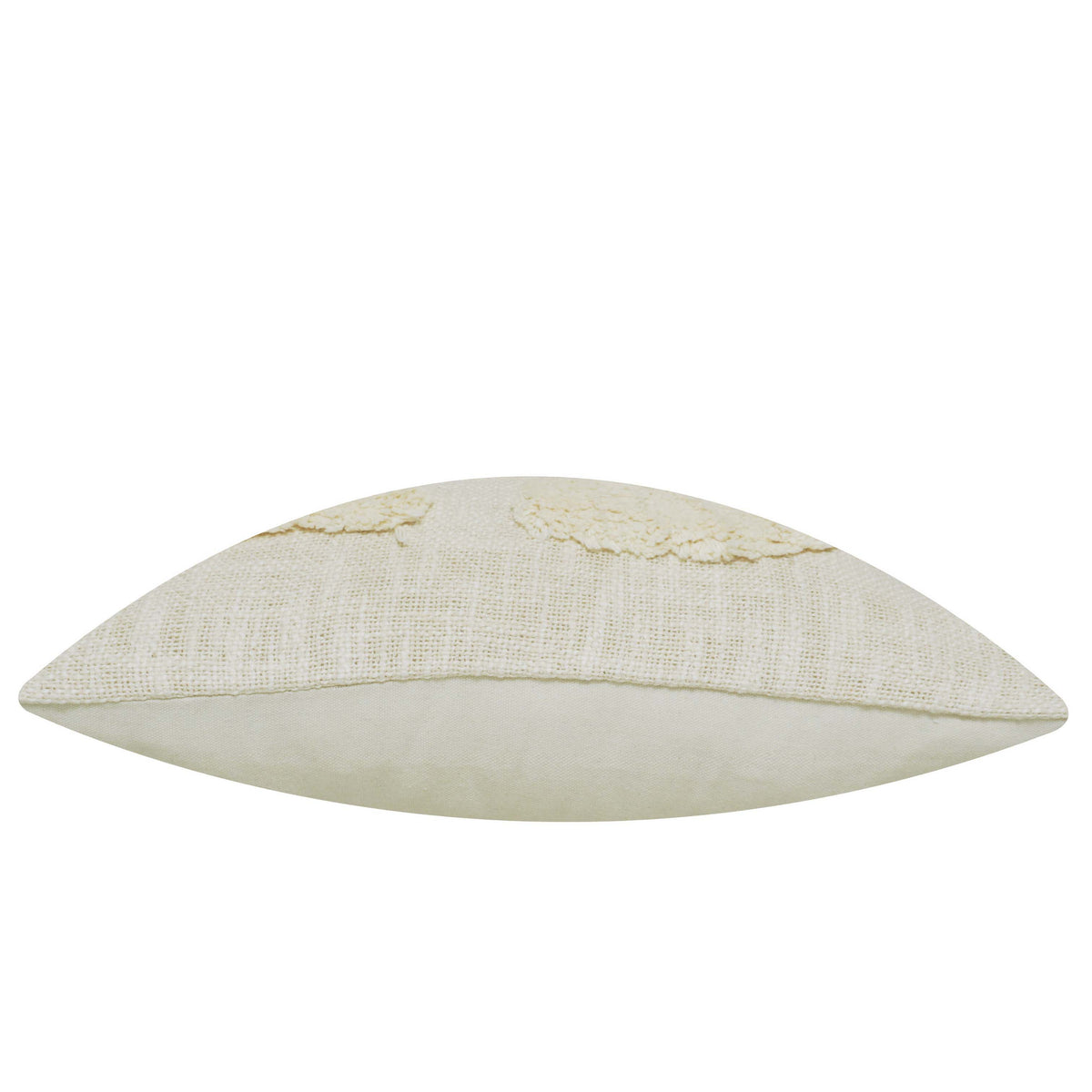 Ivory Textured Botanical Tufted Cushion Cover – 45 x 45 cm