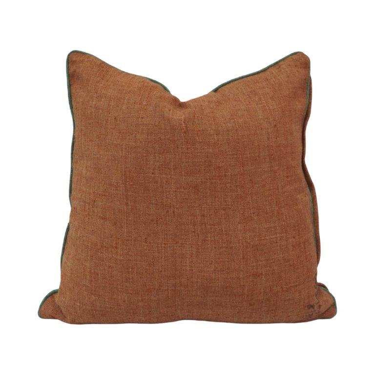 Earthy Rust Textured Cushion Cover | 45x45 Decorative Pillow Cover - Bulk manufacturer & supplier from Panipat, India