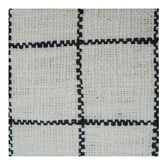 Minimalist Black Grid Cotton Cushion Cover | Modern Check Pattern Pillow Cover | 18x18 Inch