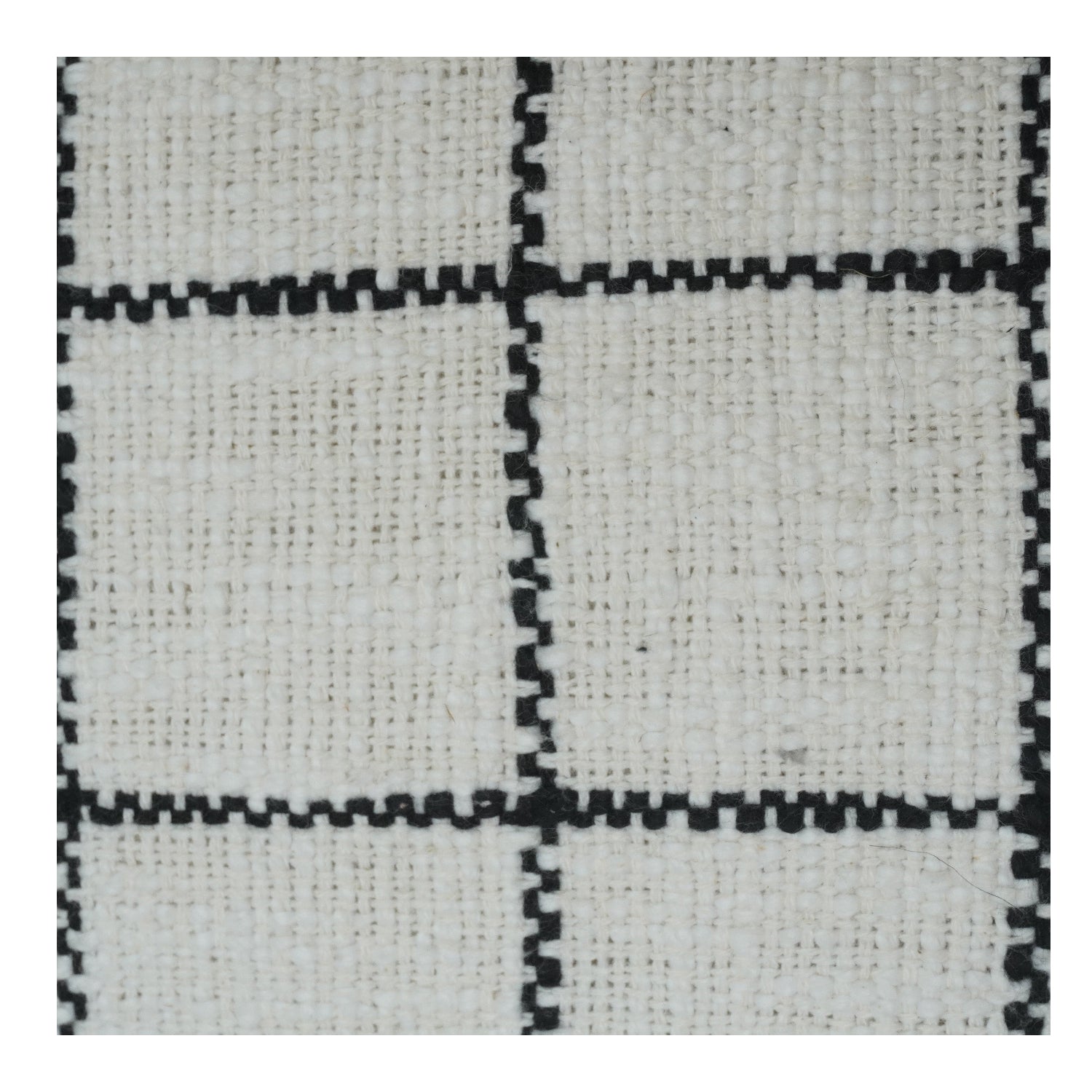 Housse de coussin minimaliste en coton à carreaux noirs | Housse de coussin à motif quadrillé moderne | 45x45 cm
