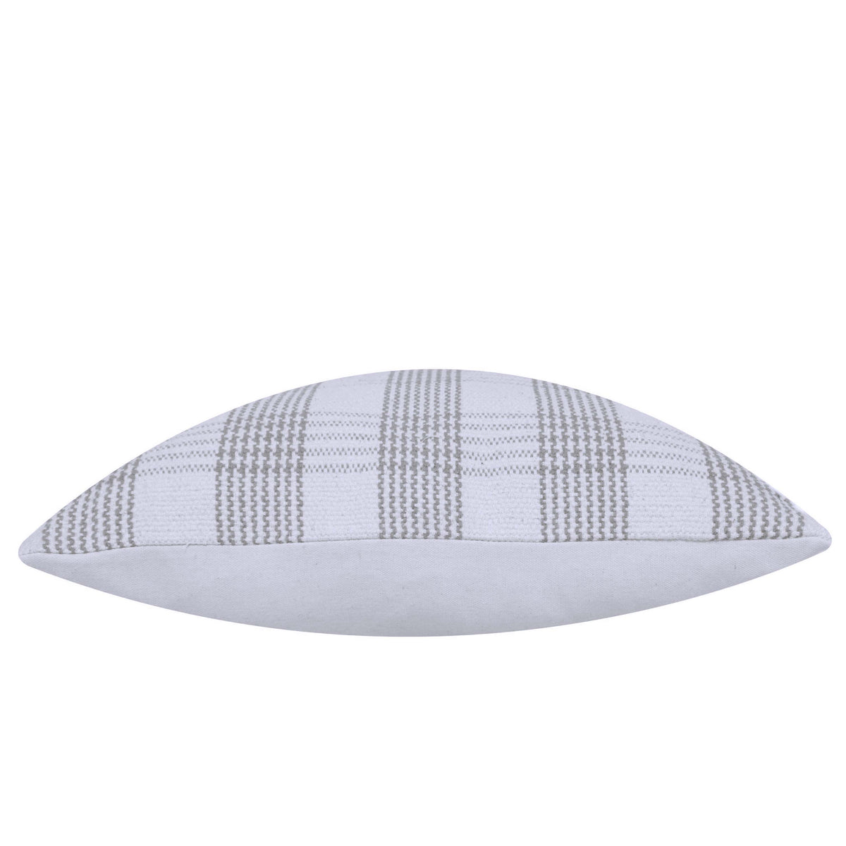 Handwoven Grey & White Striped Cushion Cover – 45 x 45 cm