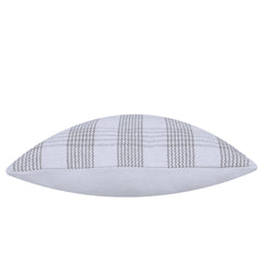 Handwoven Grey & White Striped Cushion Cover – 45 x 45 cm