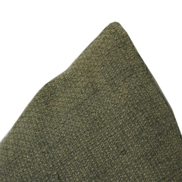 Housse de coussin en coton vert olive texturé | Housse de coussin décoratif unie minimaliste | Coussin de canapé et de décoration d'intérieur de 45x45 cm - Bulk manufacturer & supplier from Panipat, India
