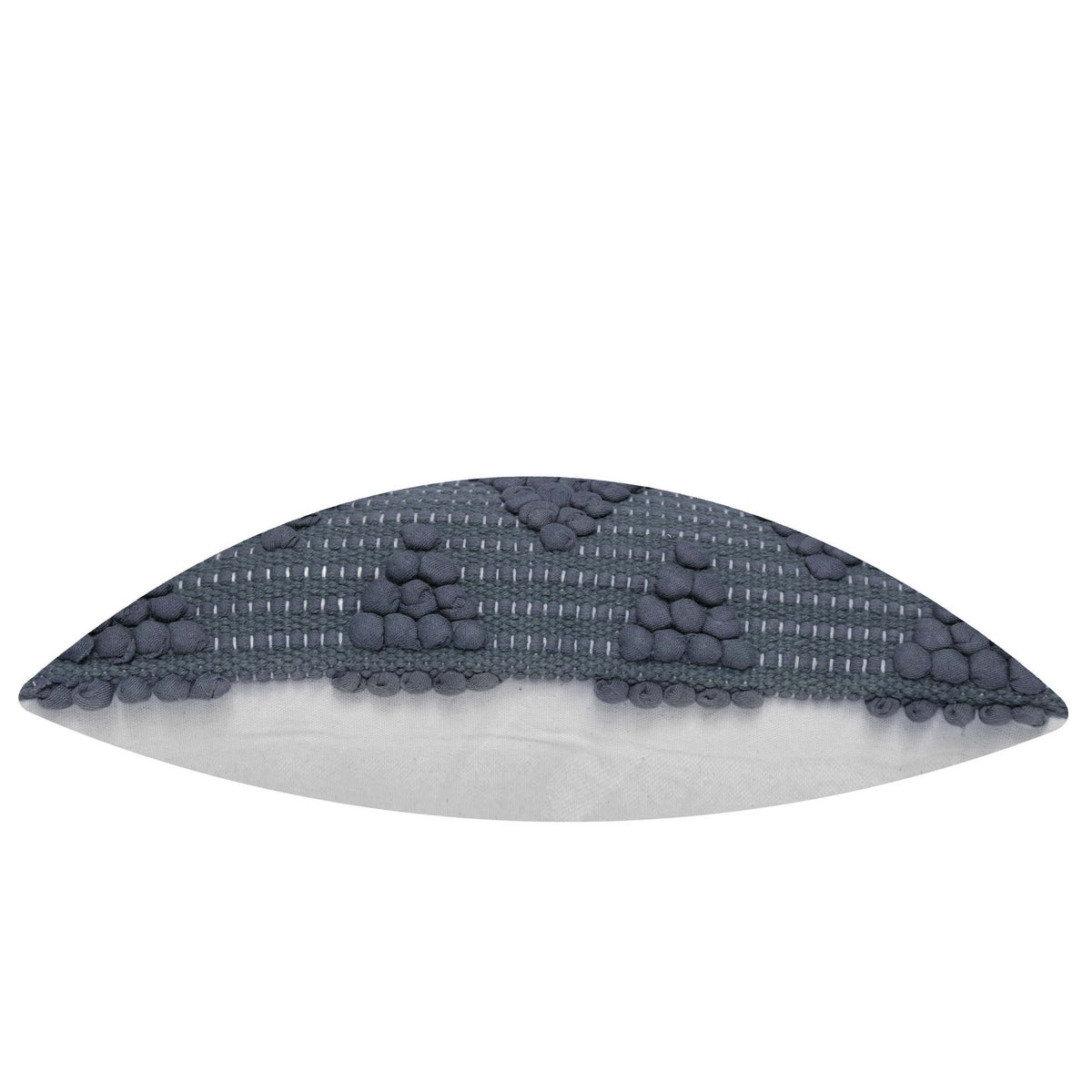 Handwoven Cotton Chindi Cushion Cover – Textured Charcoal Grey 45 x 45 cm