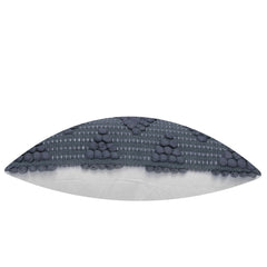 Handwoven Cotton Chindi Cushion Cover – Textured Charcoal Grey 45 x 45 cm
