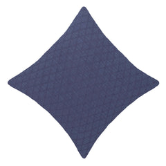 Navy Blue Textured Geometric Cotton Cushion Cover 45 x 45 cm – Woven Diamond Pattern