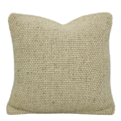 Handwoven Textured Polyester Cushion Cover – Beige, 45 x 45 cm