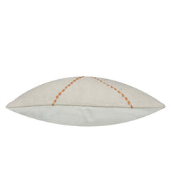 Hand Embroidered Cotton Cushion Cover 45x45 cm | Geometric Diamond Stitch Design | Decorative Throw Pillow Cover with Concealed Zip | Natural & Terracotta