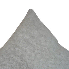 Ivory Textured Cotton Cushion Cover | Geometric Woven Throw Pillow Cover | 45x45 cm Minimalist Home Décor