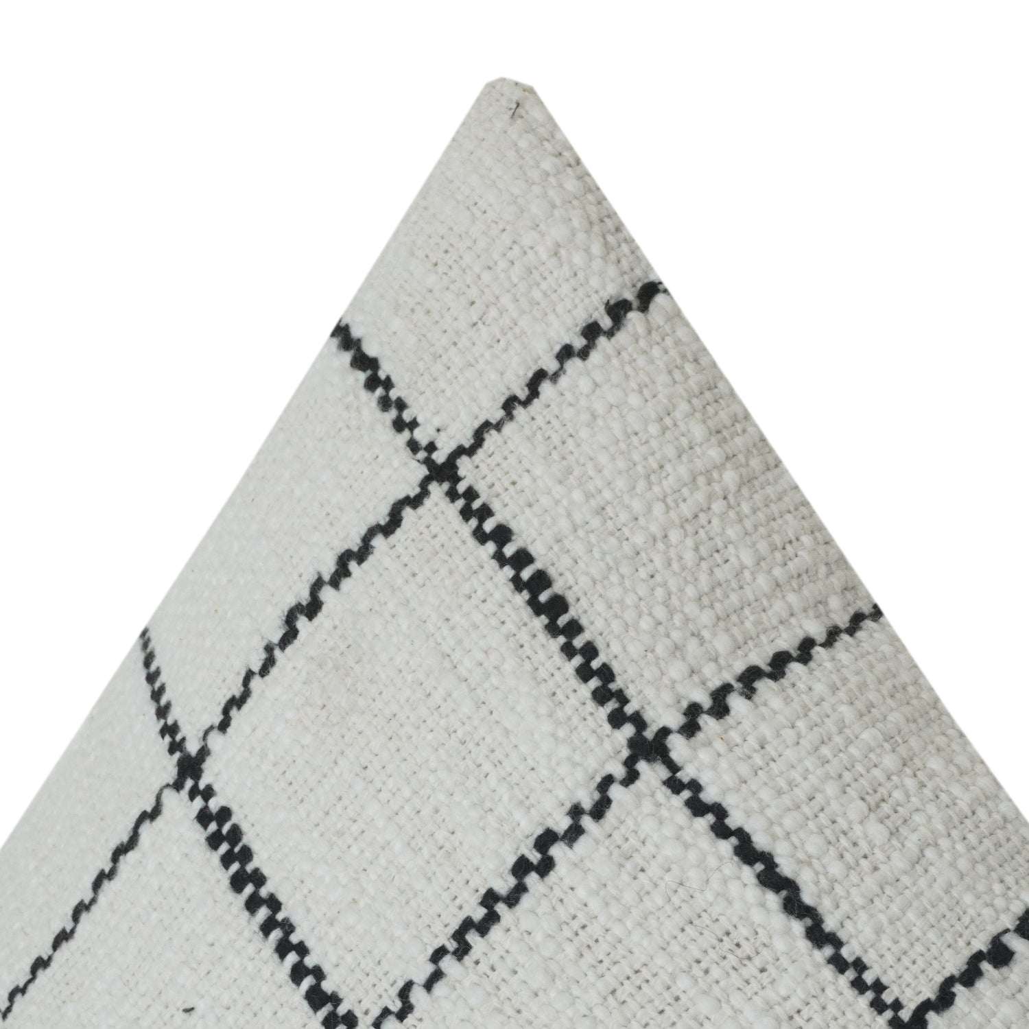 Housse de coussin minimaliste en coton à carreaux noirs | Housse de coussin à motif quadrillé moderne | 45x45 cm