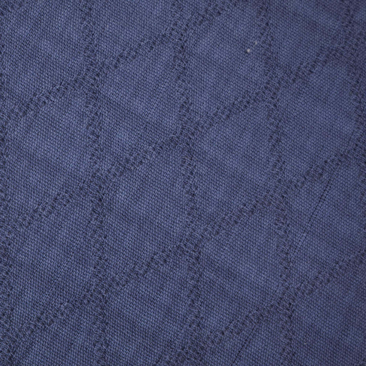 Navy Blue Textured Geometric Cotton Cushion Cover 45 x 45 cm – Woven Diamond Pattern