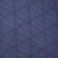 Navy Blue Textured Geometric Cotton Cushion Cover 45 x 45 cm – Woven Diamond Pattern