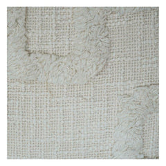 Boho Baumwoll-Kissenbezug mit Quasten | Strukturierter, neutraler Kissenbezug | 45x45 cm