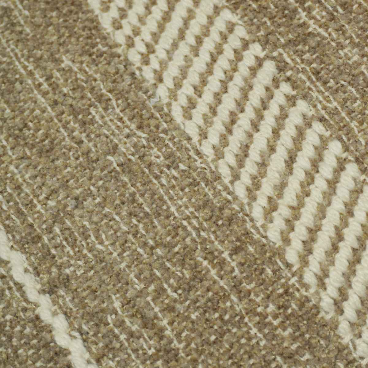 Handwoven Cotton Cushion Cover – Beige & Cream Striped Design – 45 x 45 cm