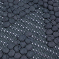 Handwoven Cotton Chindi Cushion Cover – Textured Charcoal Grey 45 x 45 cm