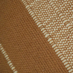Handwoven Cotton Cushion Cover 45x45 cm | Beige & Brown Textured Striped Cushion Cover with Fringe | Decorative Throw Pillow Cover | Hidden Zipper | Boho Farmhouse Home Décor