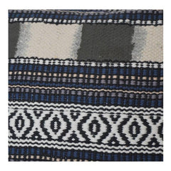 Handgewebter Kissenbezug aus Baumwolle mit geometrischem Streifenmuster | Boho Tribal Muster | 45x45 cm Dekokissenbezug