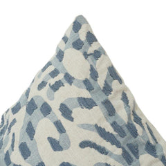 Handcrafted Look Blue Abstract Print Cotton Cushion Cover – Soft Home Décor Accent