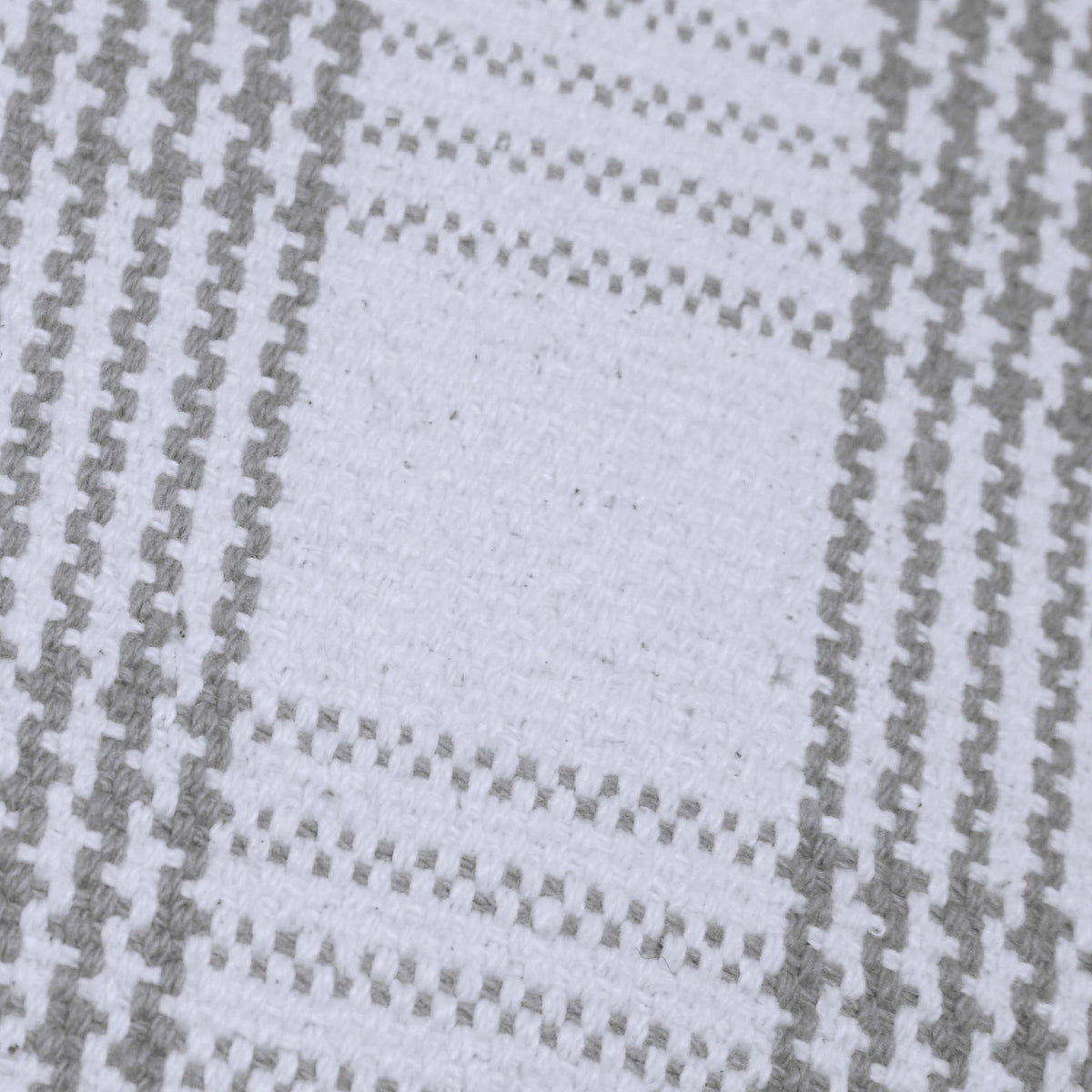 Handwoven Grey & White Striped Cushion Cover – 45 x 45 cm