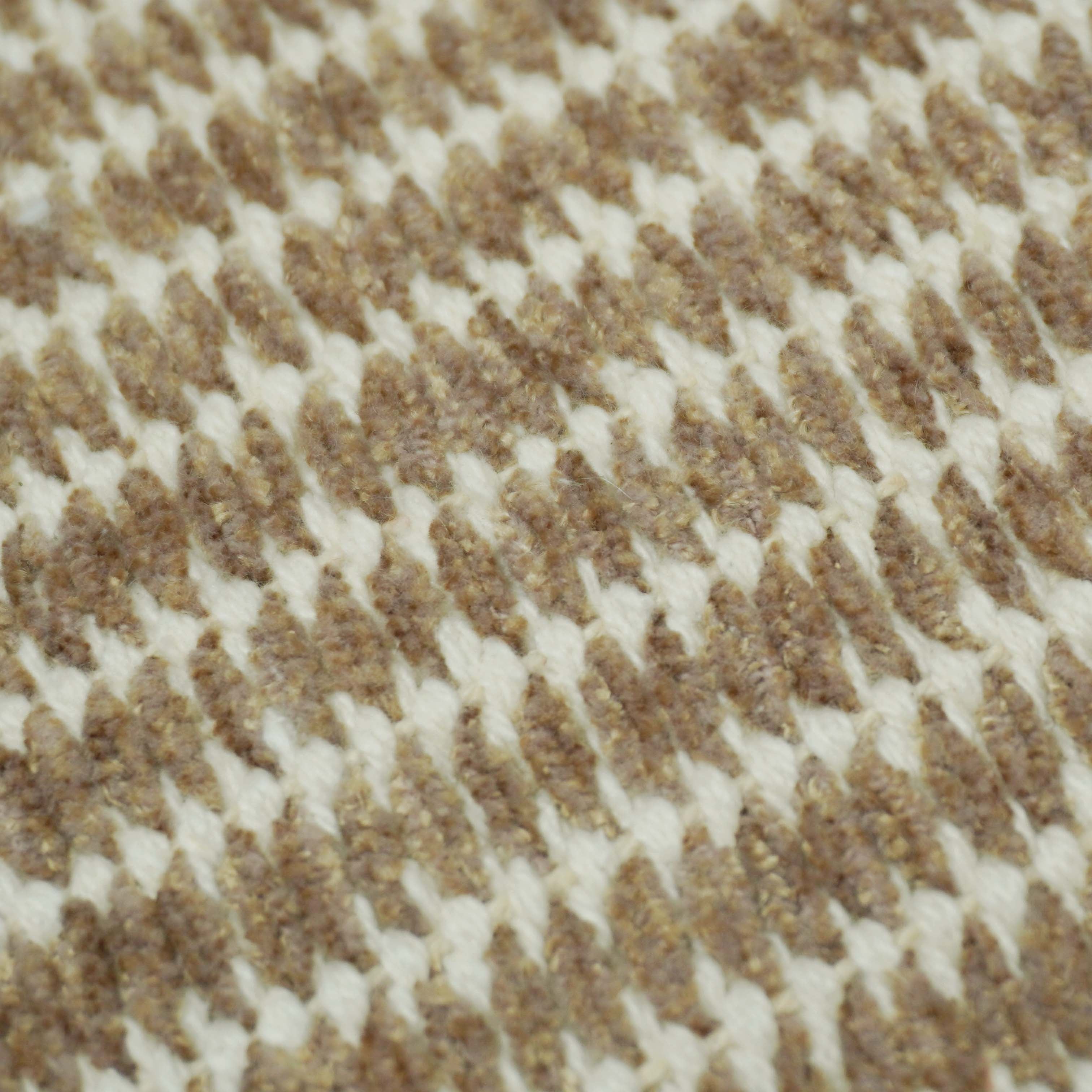 Handwoven Cotton Cushion Cover – Beige & Natural Textured Stripe, 45 x 45 cm