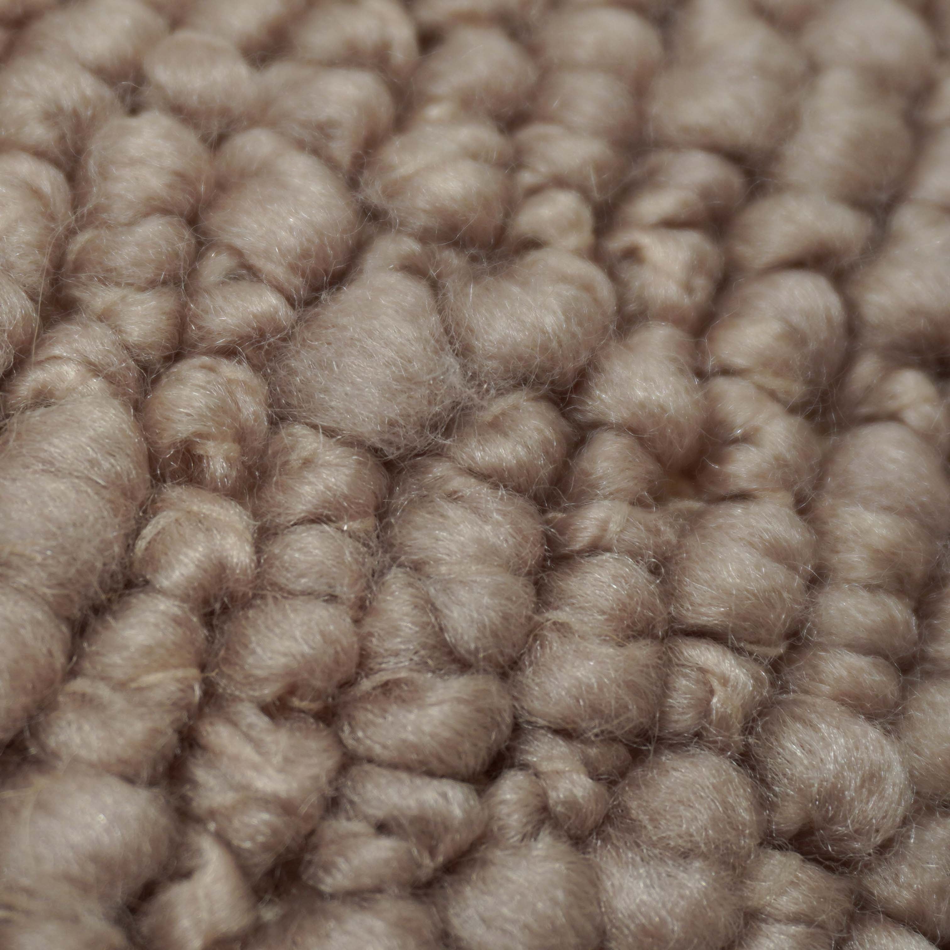 Handwoven Wool Cushion Cover – Textured Taupe Beige – 45 x 45 cm