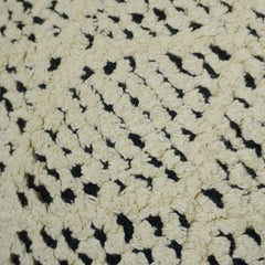 Handwoven Ivory & Black Textured Cushion Cover – 45 x 45 cm | Boho Geometric Accent Pillow Cover