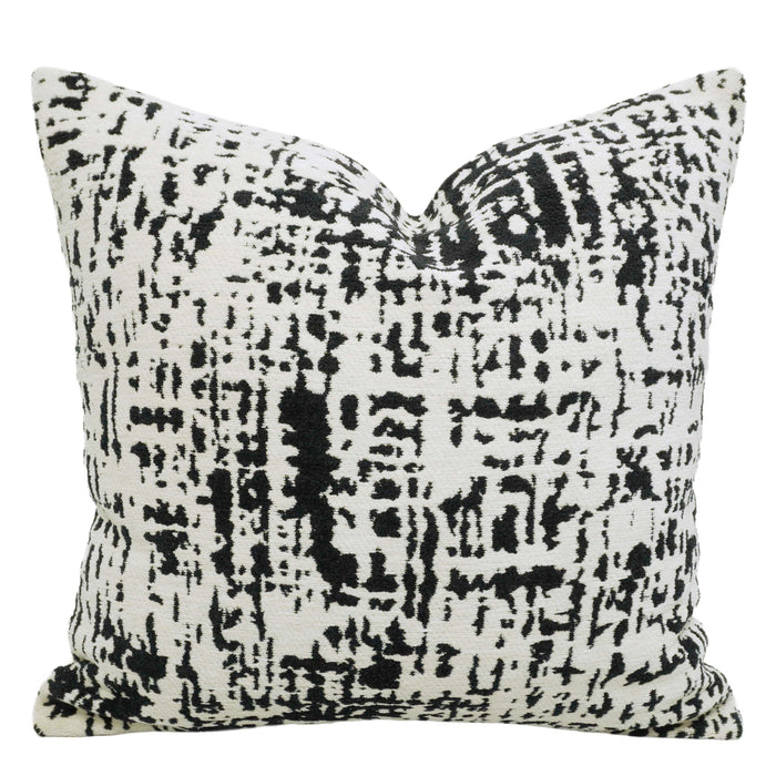 Jacquard Cushion Cover 45x45 cm – Black & White Abstract Pattern Decorative Cushion Cover for Home Décor