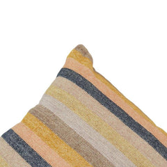 Handwoven Striped Cotton Cushion Cover – Multi Tone Woven Throw Pillow Cover | 45x45 cm