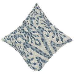 Handcrafted Look Blue Abstract Print Cotton Cushion Cover – Soft Home Décor Accent