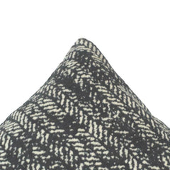 Black & Ivory Jacquard Woven Cushion Cover | Geometric Textured Design | 45 x 45 cm