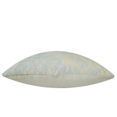 Machine Embroidered Cream & Light Blue Ornamental Cushion Cover – 45 x 45 cm