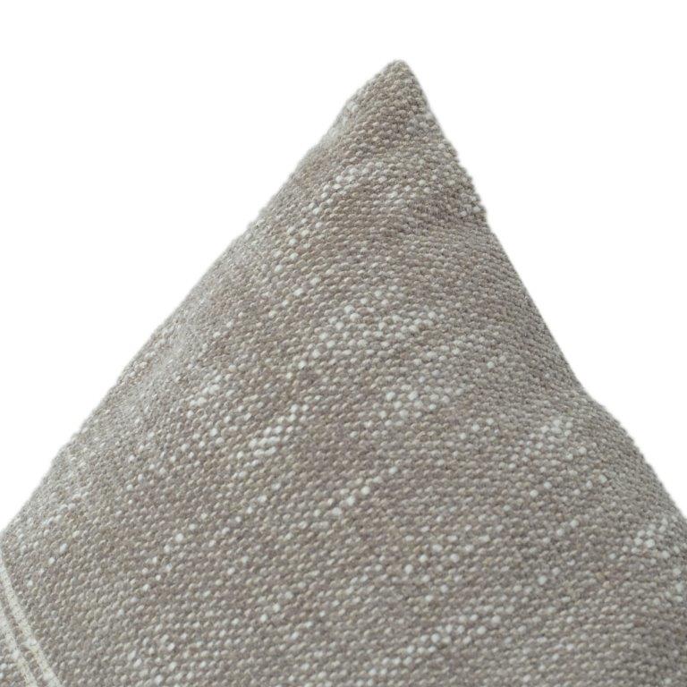 Minimalist Textured Cotton Cushion Cover with Subtle Stripe Detail – 45x45 cm | Neutral Beige Linen Look
