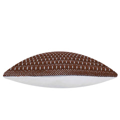 Handwoven Cotton Cushion Cover – Brown & Ivory Textured Striped Design, 45 x 45 cm