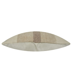 Handwoven Cotton Cushion Cover 45x45 cm | Natural Beige Striped Textured Throw Pillow Cover | Rustic Farmhouse & Boho Decorative Cushion Cover | Hidden Zipper