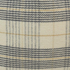 Ivory & Charcoal Plaid Woven Cotton Cushion Cover – 45x45 cm | Modern Farmhouse Throw Pillow Cover