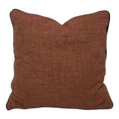 Solid Brown Cotton Cushion Cover 45x45 cm | Soft Textured Decorative Throw Pillow Cover with Concealed Zipper | Modern Home Décor