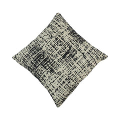 Black & Ivory Abstract Jacquard Cushion Cover | Modern Textured Sofa Pillow Cover | 45 x 45 cm