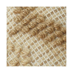 Handgefertigter Jute-Kissenbezug 45x45 cm | Strukturierter Boho-Webkissenbezug | Naturfarbener beiger Zierkissenbezug | Handgefertigte Wohndekoration