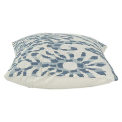 Handcrafted Look Blue Abstract Print Cotton Cushion Cover – Soft Home Décor Accent