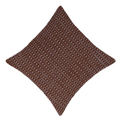 Handwoven Cotton Cushion Cover – Brown & Ivory Textured Striped Design, 45 x 45 cm