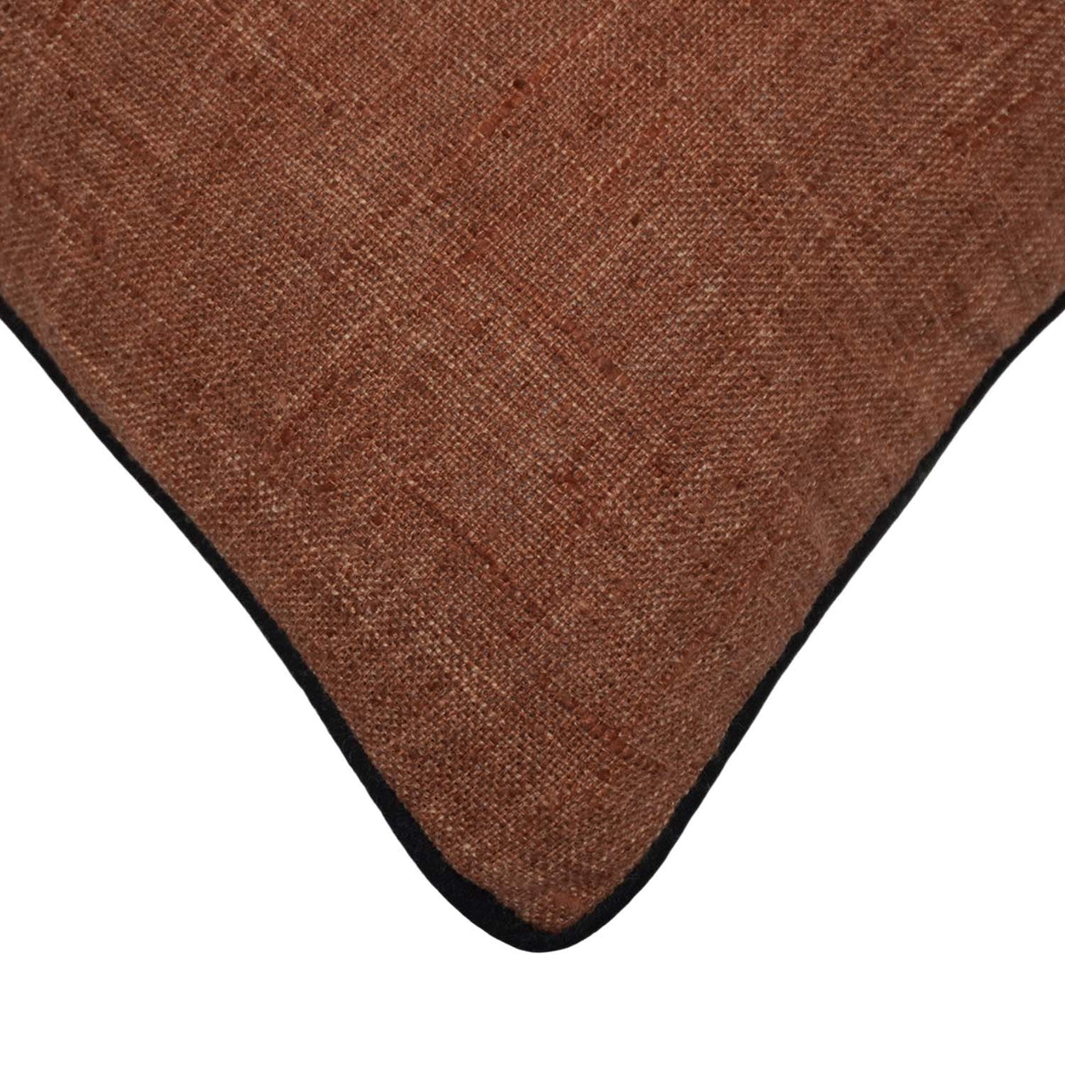 Solid Brown Cotton Cushion Cover 45x45 cm | Soft Textured Decorative Throw Pillow Cover with Concealed Zipper | Modern Home Décor - Bulk manufacturer & supplier from Panipat, India