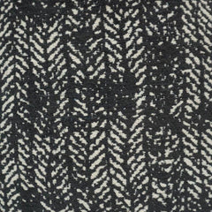 Black & Ivory Jacquard Woven Cushion Cover | Geometric Textured Design | 45 x 45 cm