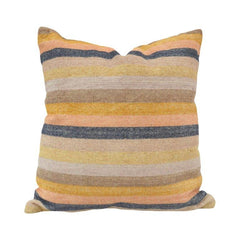Handwoven Striped Cotton Cushion Cover – Multi Tone Woven Throw Pillow Cover | 45x45 cm