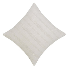Handwoven Ivory Textured Stripe Cushion Cover – 45 x 45 cm