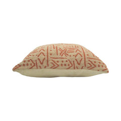 Beige rust tribal mudcloth jacquard cushion cover 45x45 cm