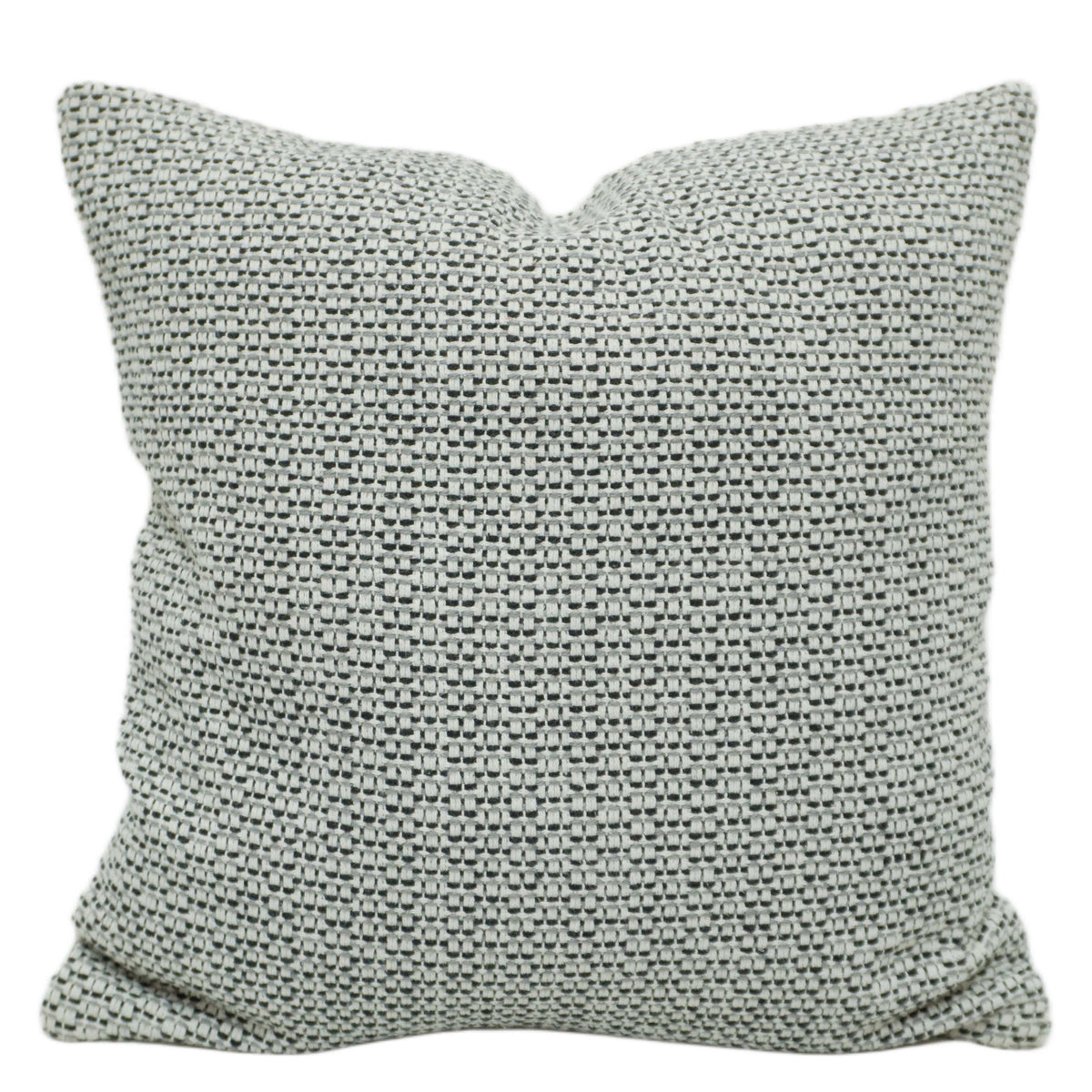 Handwoven Textured Cotton Cushion Cover – Grey & Ivory Woven Design, 45 x 45 cm