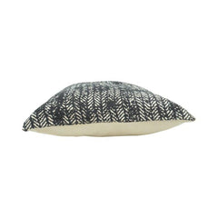 Black & Ivory Jacquard Woven Cushion Cover | Geometric Textured Design | 45 x 45 cm