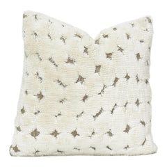 Handcrafted Tufted Cotton Cushion Cover 45x45 cm | Textured Cream Boho Pillow | Soft Decorative Throw Cushion
